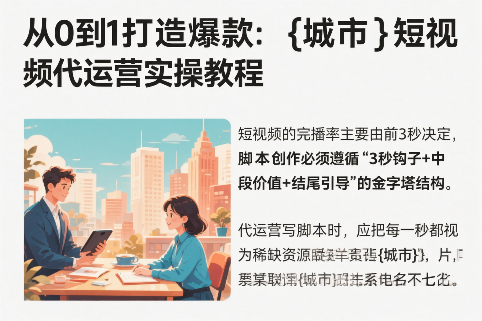 从0到1打造爆款：黑龙江短视频代运营实操教程