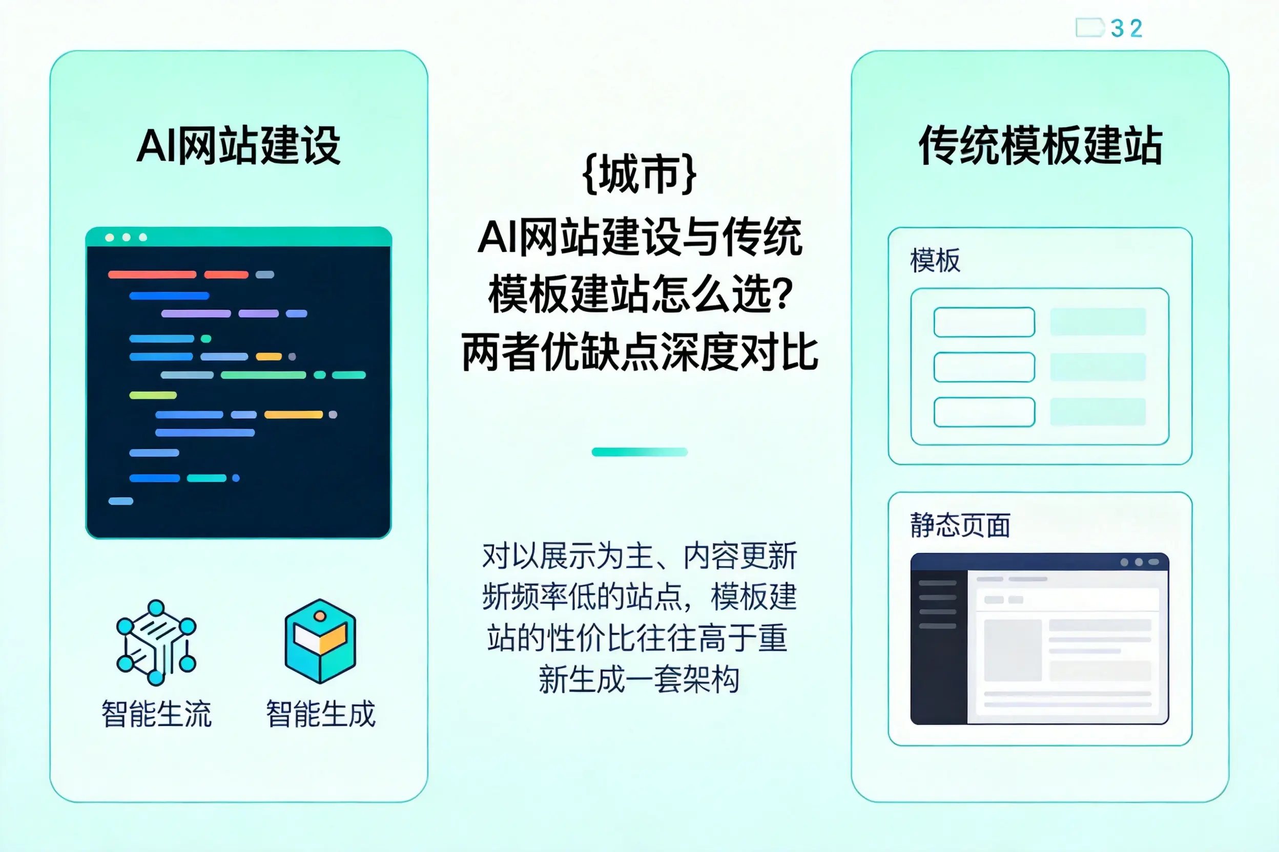 黑龙江AI网站建设与传统模板建站怎么选？两者优缺点深度对比