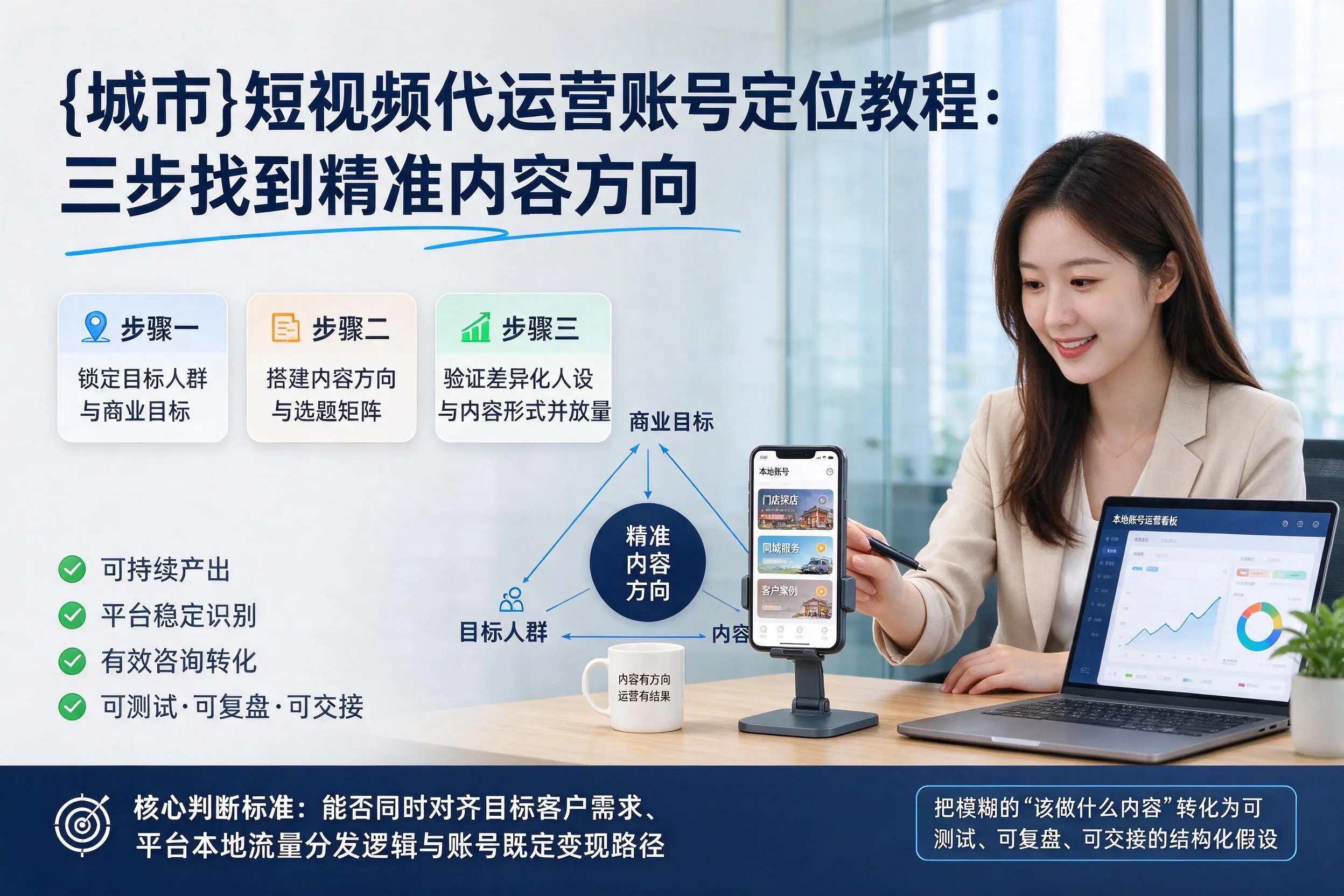 黑龙江短视频代运营账号定位教程：三步找到精准内容方向