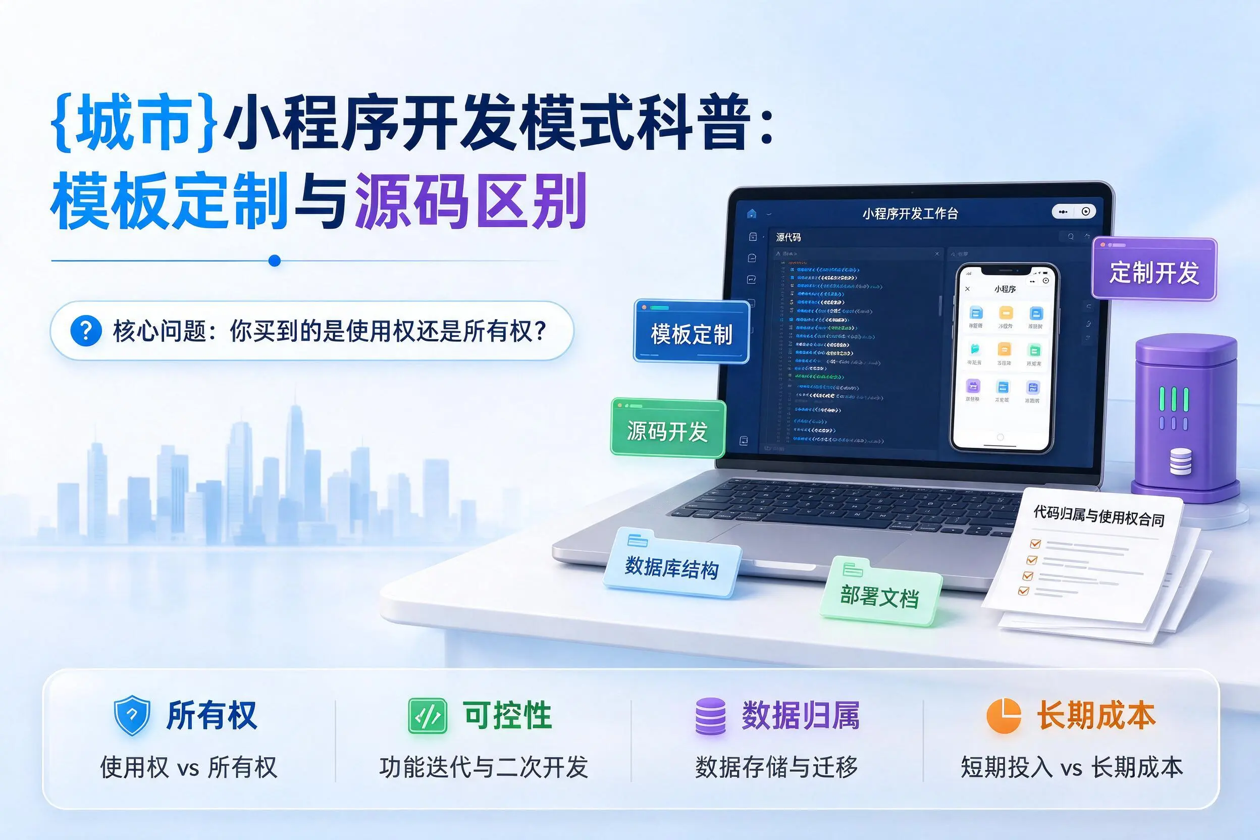 黑龙江小程序开发模式科普:模板定制与源码区别