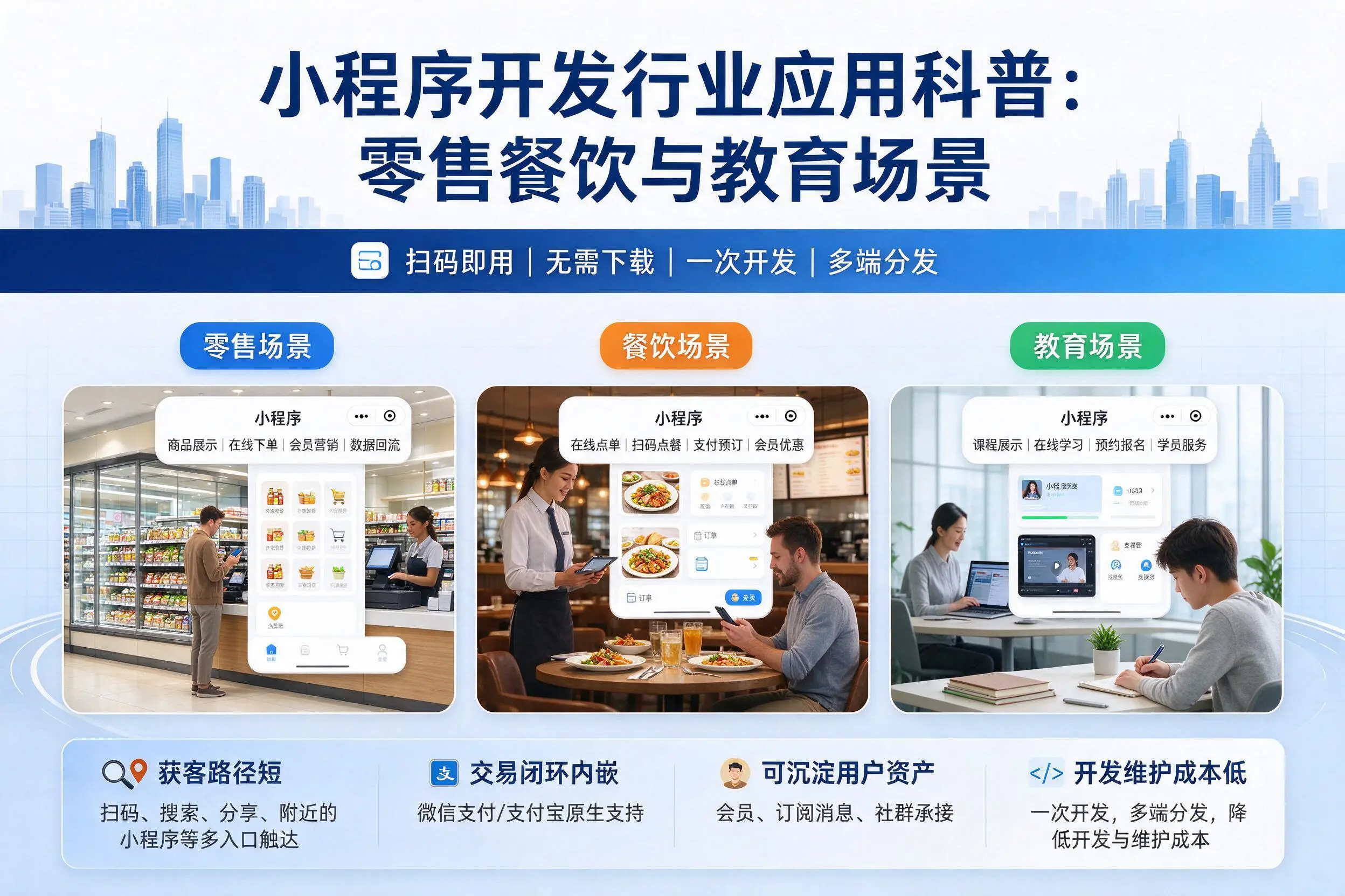 黑龙江小程序开发行业应用科普：零售餐饮与教育场景