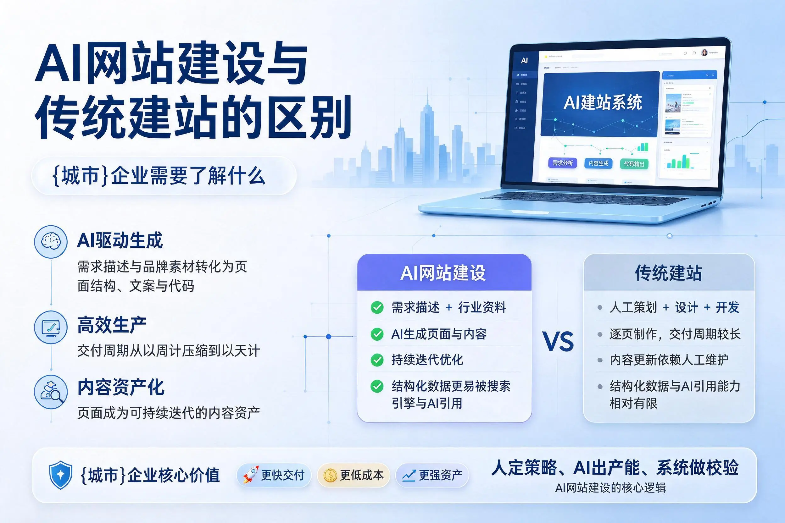 AI网站建设与传统建站的区别，黑龙江企业需要了解什么