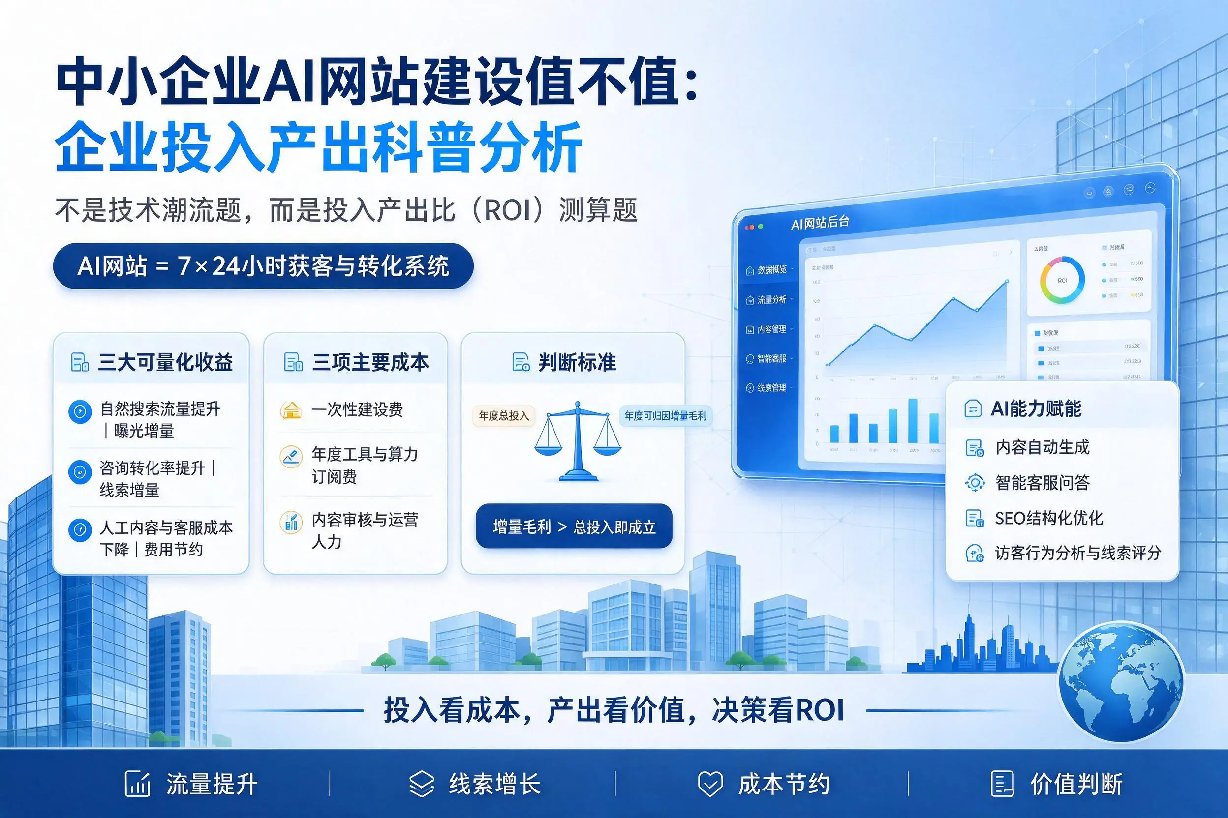 中小企业AI网站建设值不值:黑龙江企业投入产出科普分析
