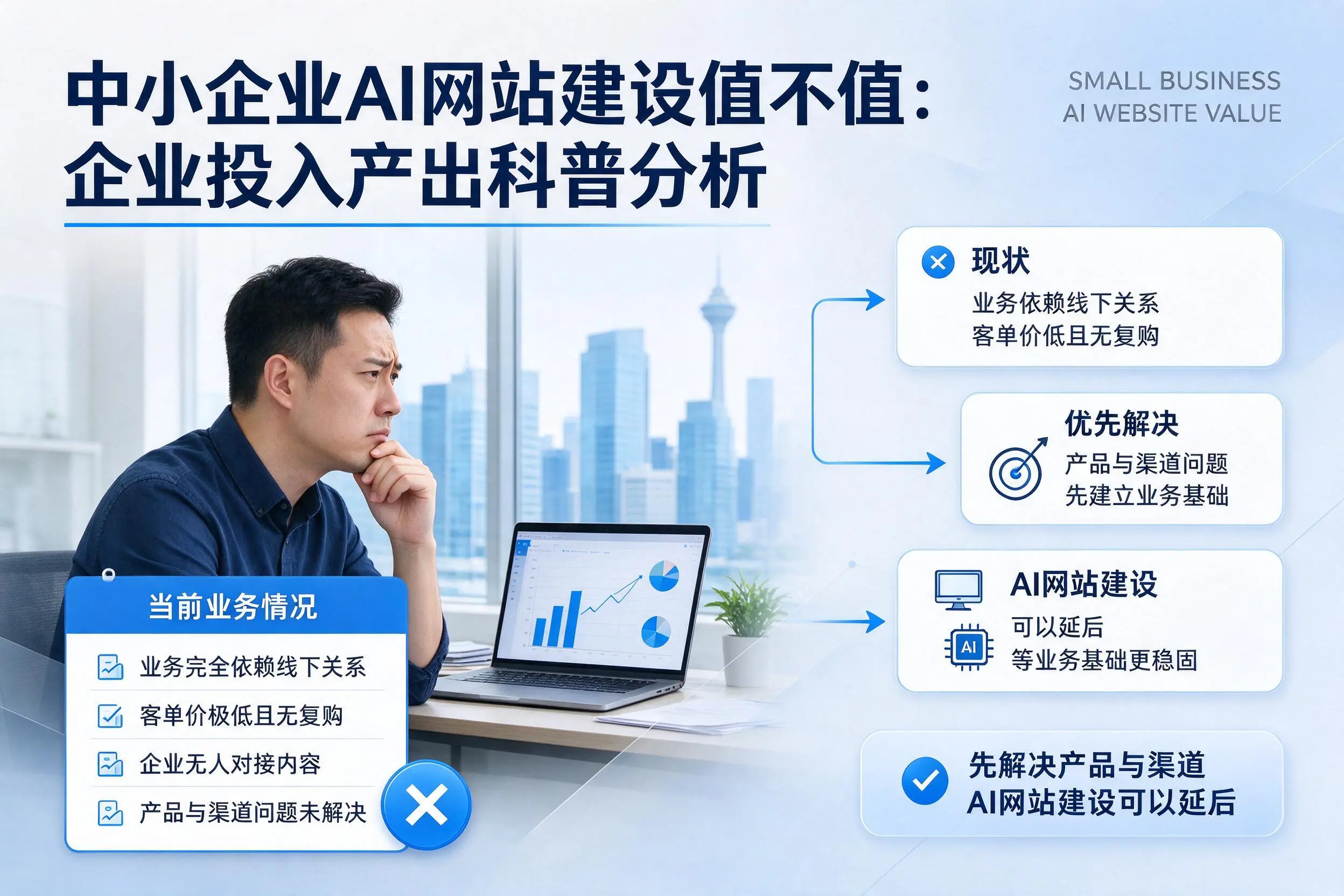 中小企业AI网站建设值不值:黑龙江企业投入产出科普分析