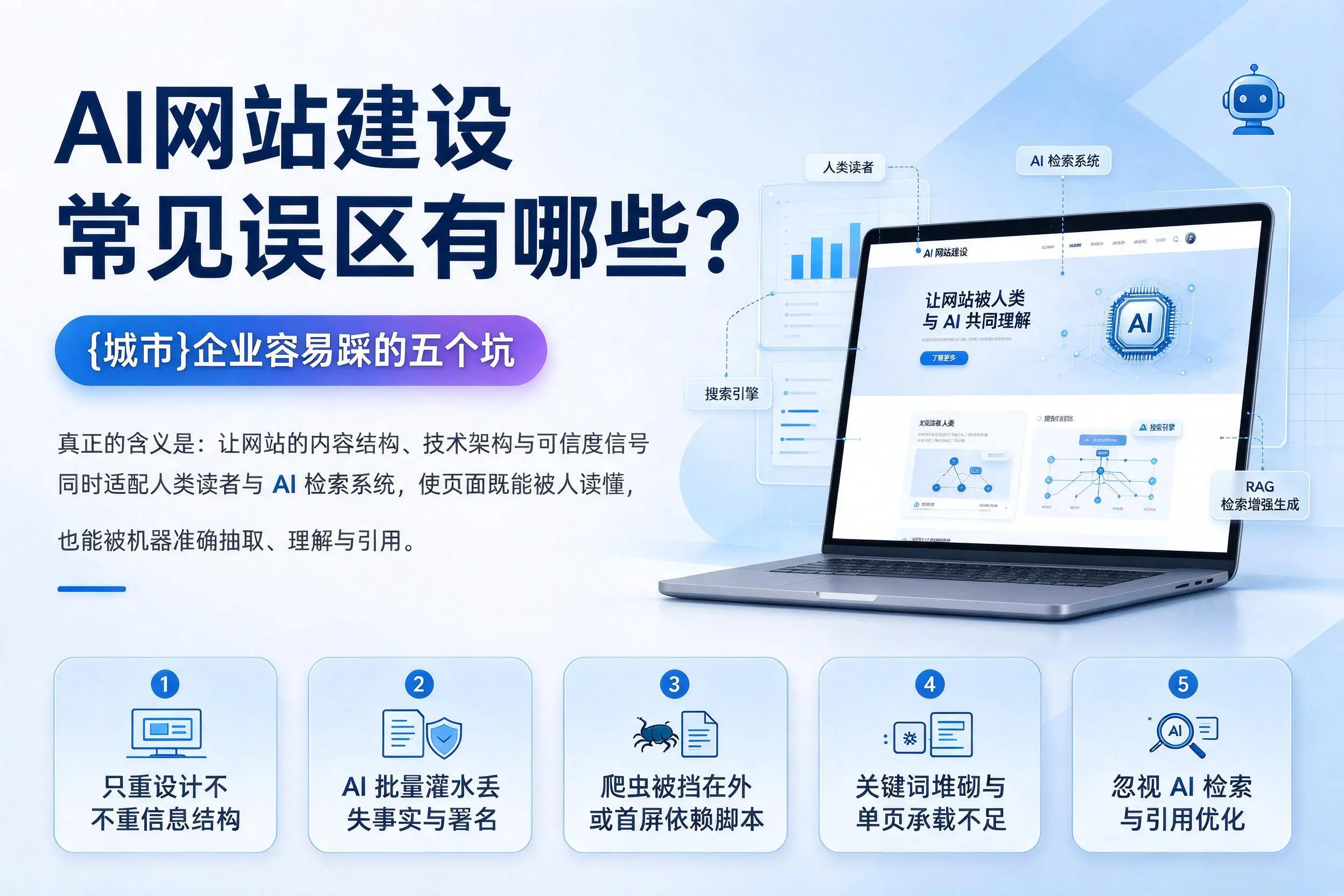AI网站建设常见误区有哪些?黑龙江企业容易踩的五个坑