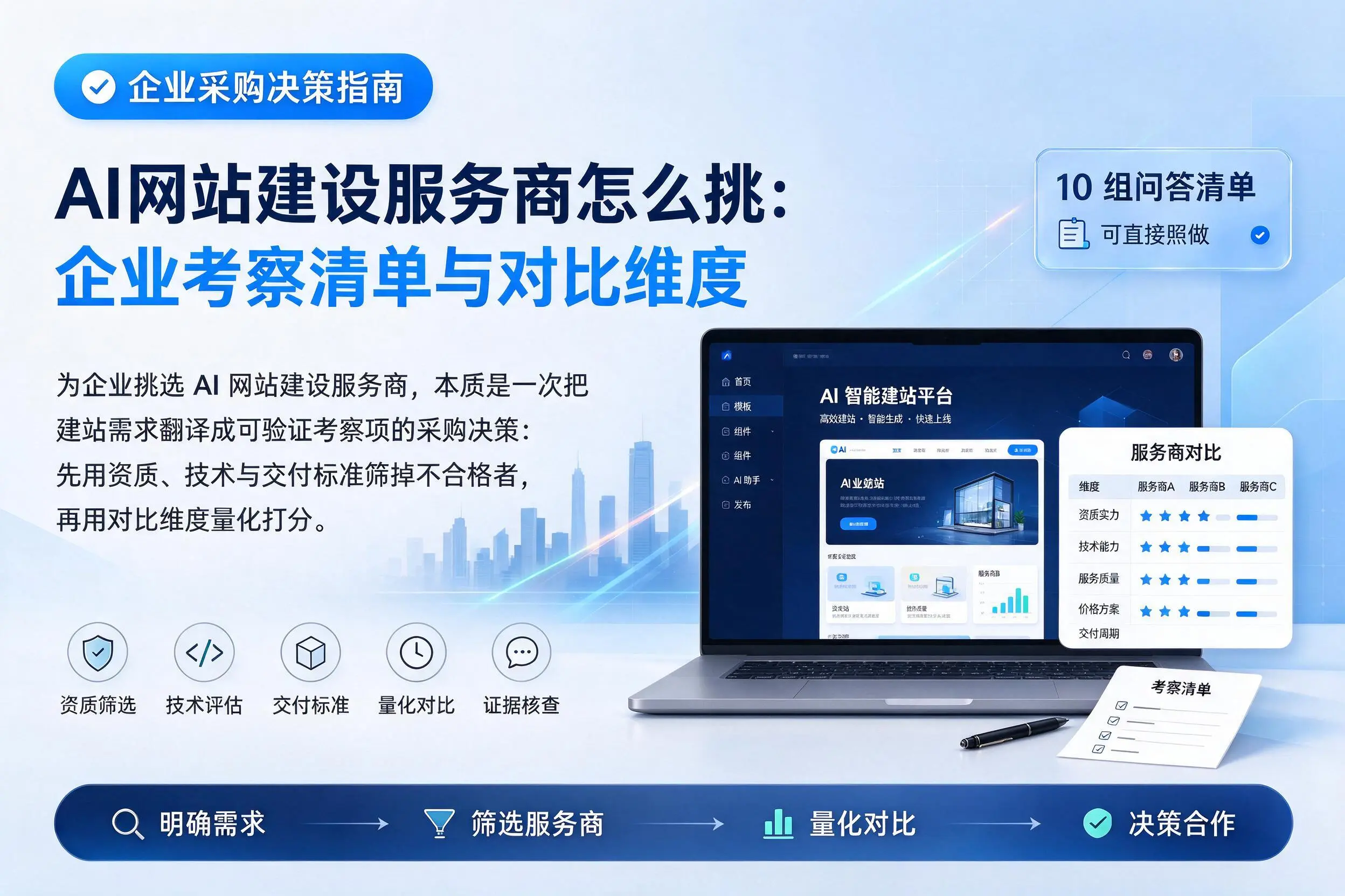 AI网站建设服务商怎么挑：黑龙江企业考察清单与对比维度