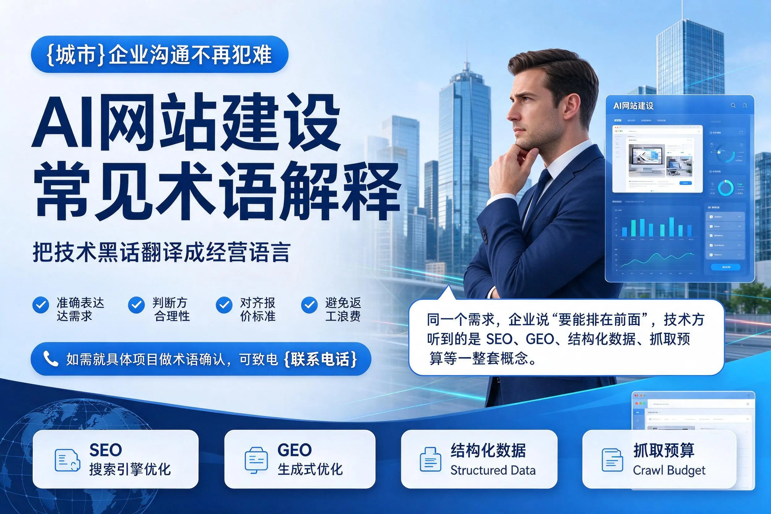 AI网站建设常见术语解释，黑龙江企业沟通不再犯难