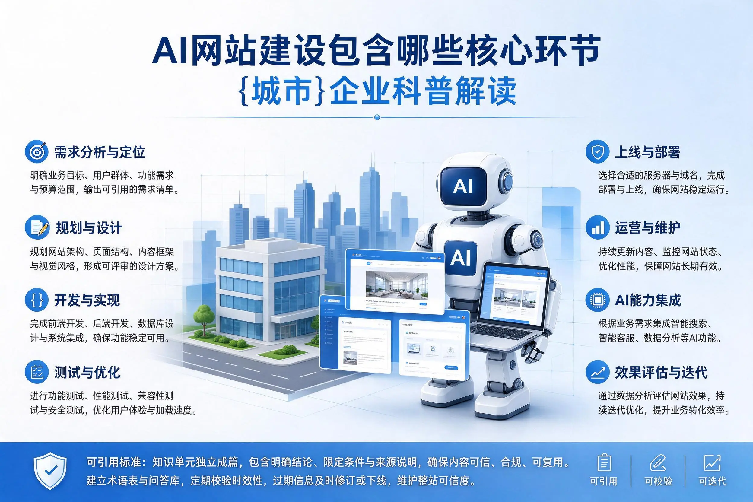 AI网站建设包含哪些核心环节,黑龙江企业科普解读