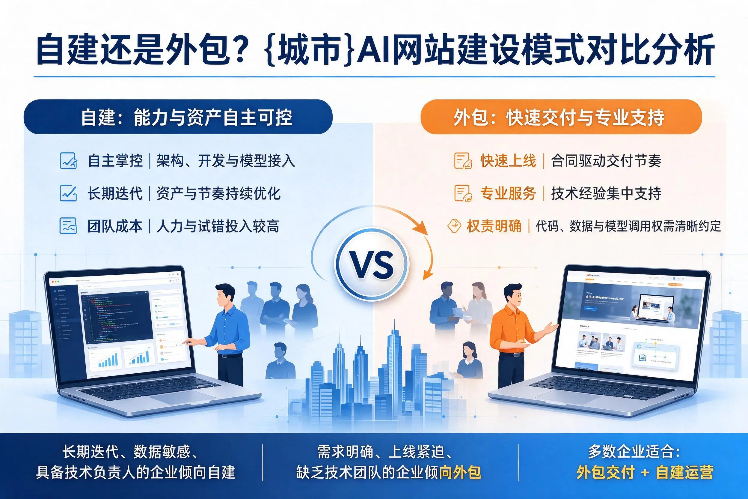 自建还是外包？黑龙江AI网站建设模式对比分析