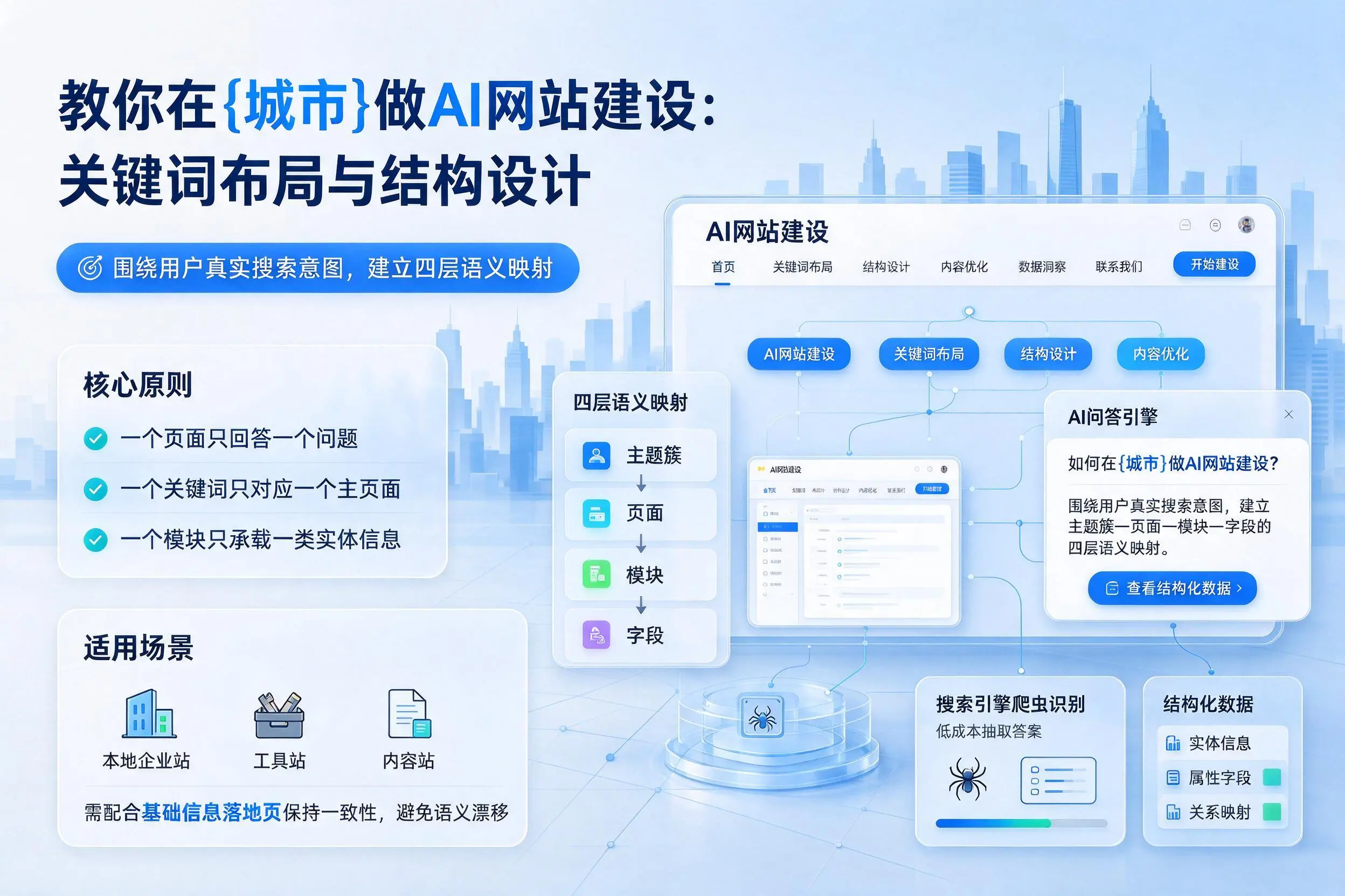教你在黑龙江做AI网站建设：关键词布局与结构设计
