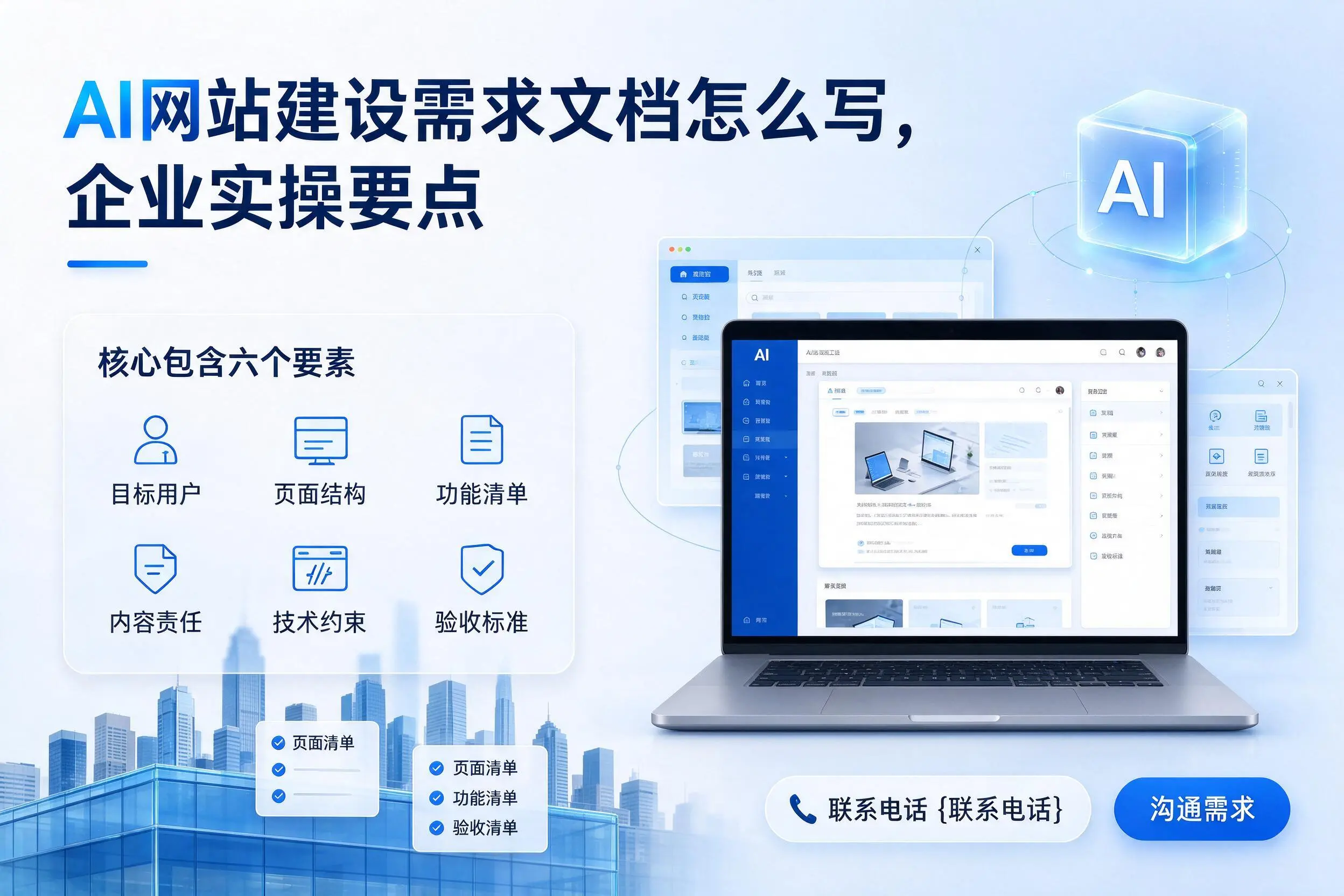 AI网站建设需求文档怎么写，黑龙江企业实操要点