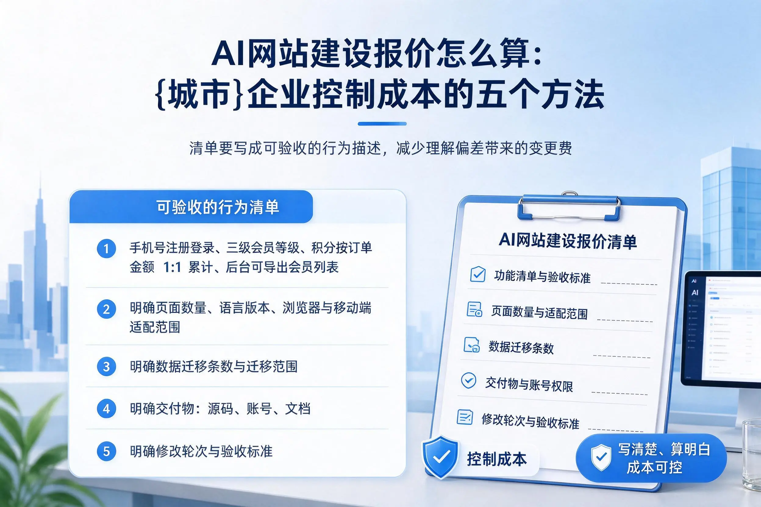 AI网站建设报价怎么算：黑龙江企业控制成本的五个方法